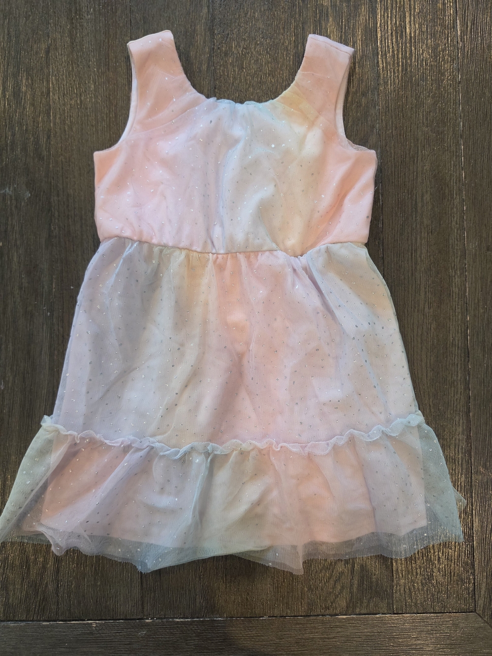 The Children's Place Pastel Rainbow Glitter Tulle Dress - 5t
